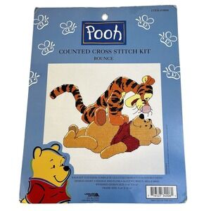 Vtg Disney Winnie The Pooh Counted Cross Stitch Kit By Leisure Arts Tigger